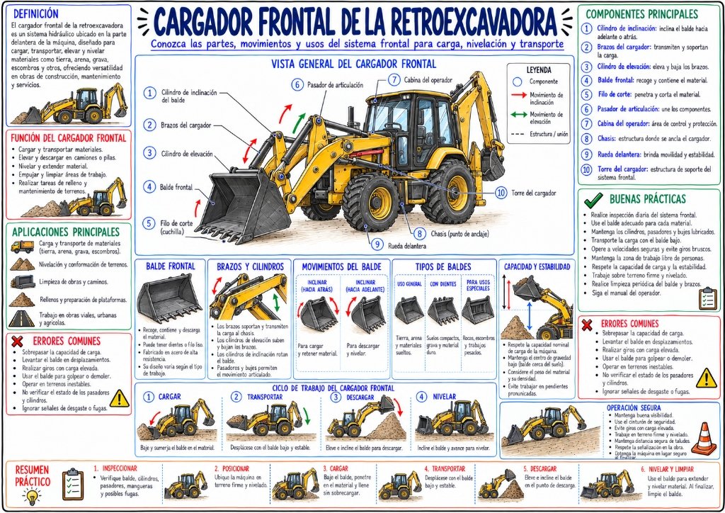 Cargador Frontal de la Retroexcavadora