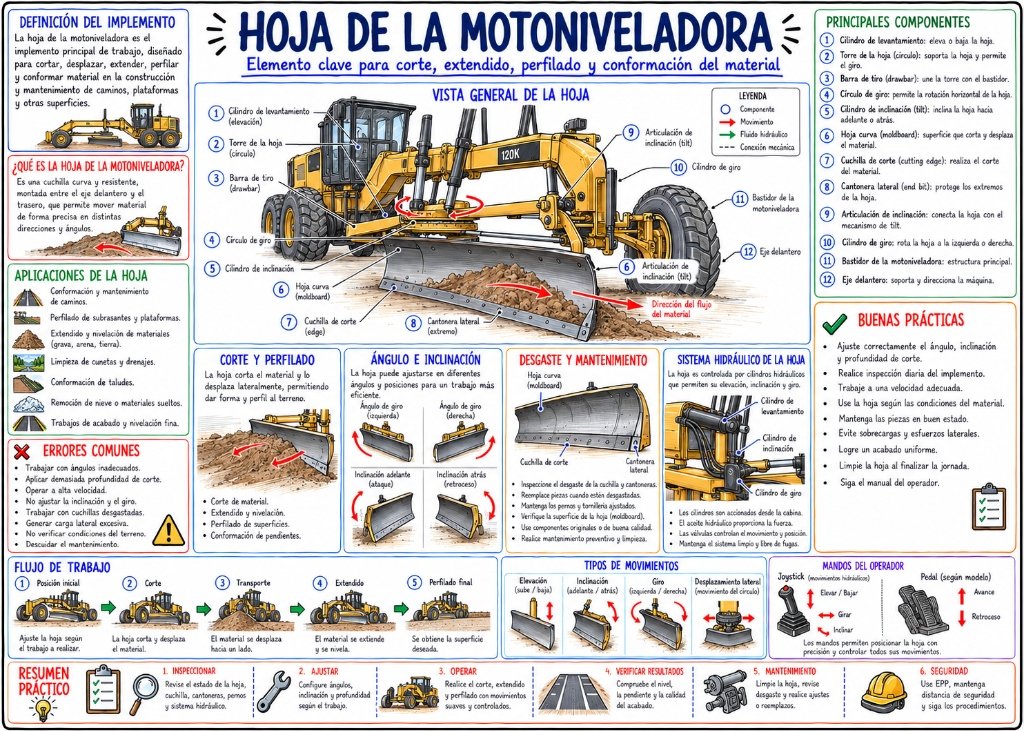 Hoja de la Motoniveladora